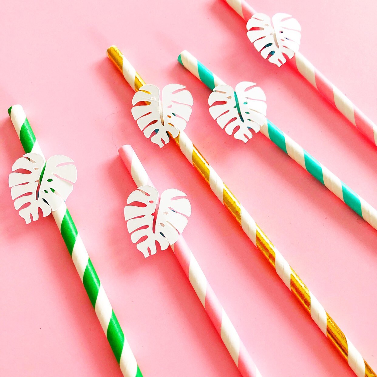 Palm Leaf Straws/ Monstera Straws/ Tropical Party/ Hawaiian Etsy