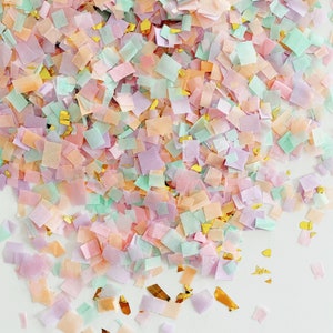 Pastel Confetti/ Tissue Confetti/Pink Confetti/ Party Confetti/ Gold Confetti/ Unicorn Party/ Ice Cream Theme/ Pastel Rainbow Confetti image 3