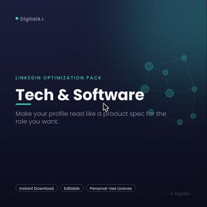 Tech LinkedIn Profile Optimization Pack | Headline, About & Keyword Templates for Developers | Get Found by Recruiters, Instant Download