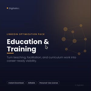 Education LinkedIn Profile Optimization Pack | Headline, About & Keyword Templates for Educators | Recruiter-Ready, Instant Download