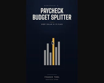 Pianificatore di budget per stipendio / Suddivisione automatica di ogni stipendio per categoria / Foglio di calcolo per budget a base zero e 50/30/20, download immediato