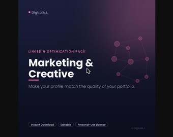 Marketing LinkedIn Profile Optimization Pack | Headline, About & Keyword Templates for Marketers | Get Found by Recruiters, Instant Download