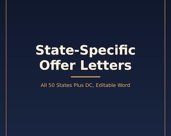 Modelli di lettere di offerta specifici per ogni Stato — Tutti i 50 Stati più il Distretto di Columbia, formato Word modificabile