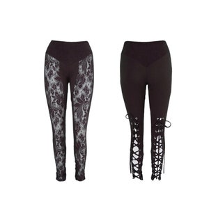 Women Stretchable Three Quarter Length Bottom Lace Design Legging