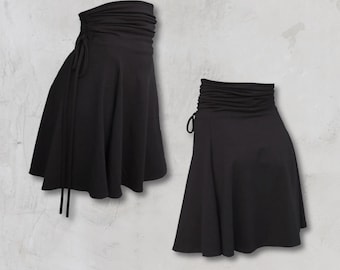 CEDAR SKATER SKIRT | festival clothing women | skater skirt | bamboo skirt | rave skirt | burning man clothing | lace up skirt | short |