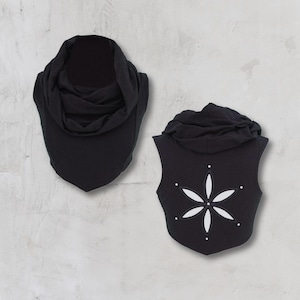 HYALITE TOP  | burning man clothing | festival clothing | rave top | pixie top | cowl neck | crop top | hooded crop top | bamboo crop top |
