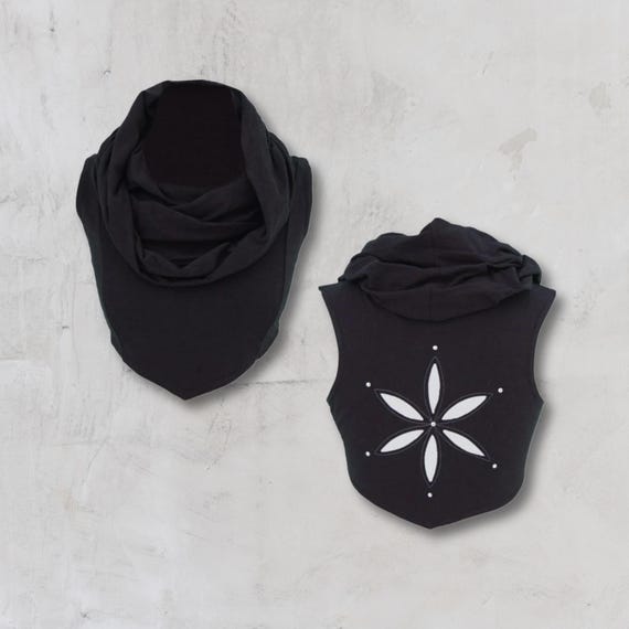 HYALITE TOP  | burning man clothing | festival clothing | rave top | pixie top | cowl neck | crop top | hooded crop top | bamboo crop top |