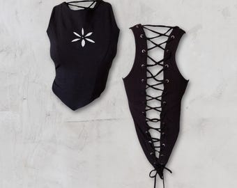 VILBRINUM TOP | burning man clothing | festival clothing | pixie top | crop top | festival top | rave outfit | rave top | yoga top |