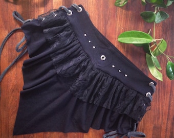 GAZANIA BELT | festival clothing women | rave skirt | burning man clothing women | gypsy skirt | goa | rave clothing women | lace up skirt |