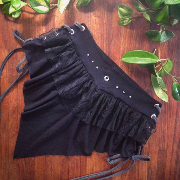 GAZANIA BELT | festival clothing women | rave skirt | burning man clothing women | gypsy skirt | goa | rave clothing women | lace up skirt |