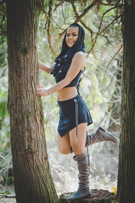 TANSY HOOD-SCARF | burning man clothing | hood scarf | hoodie | festival hood | bamboo hoodie | cowl hood | rave hood