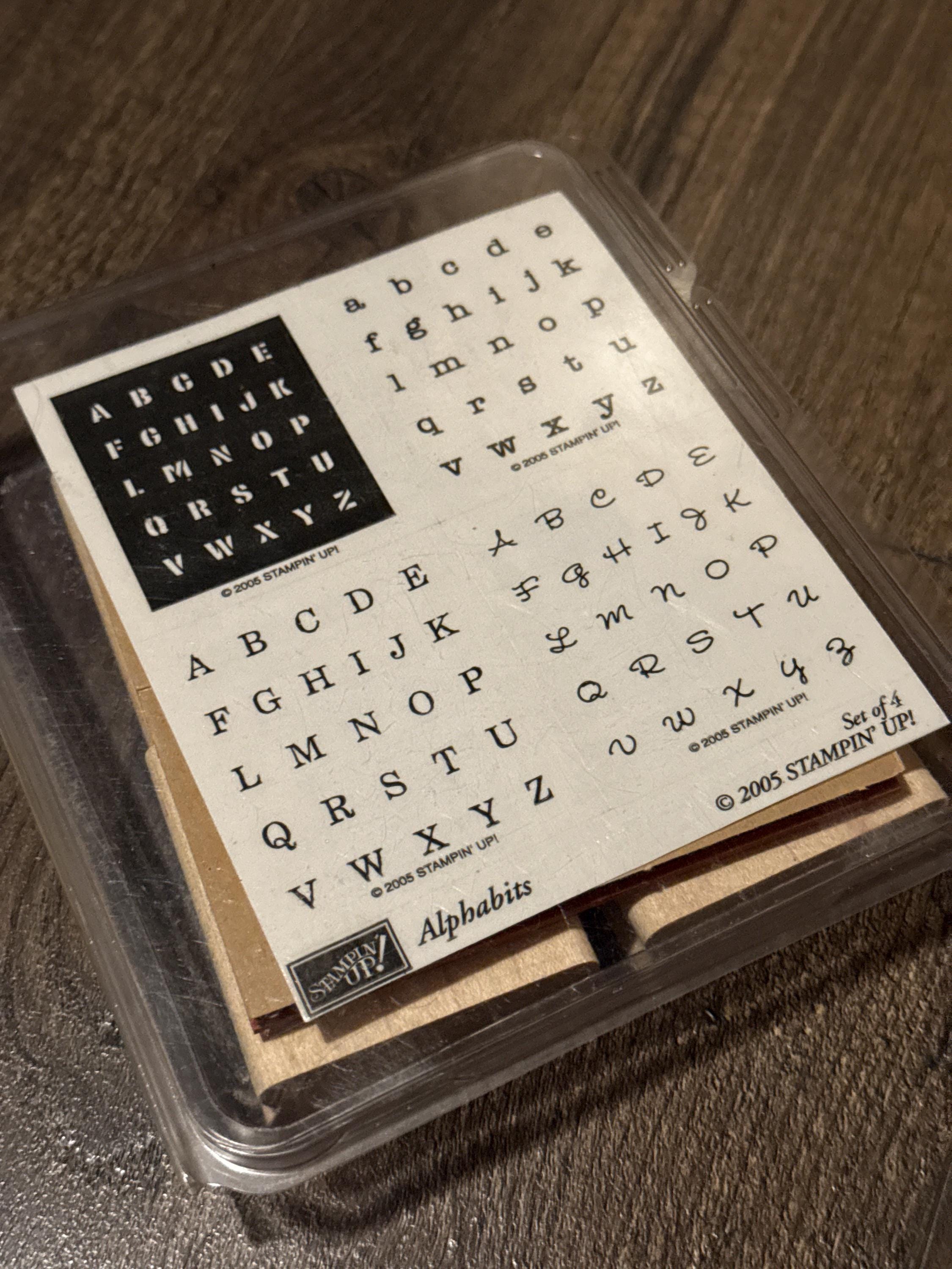 Stampin up Alphabet Set, Alphabet Stamp Retired Stampin Alphabet