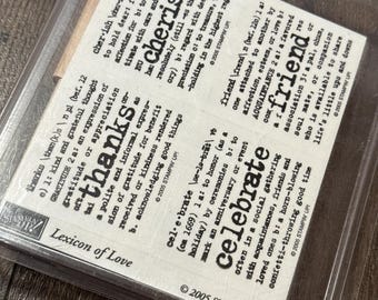 Juego de sellos de goma Lexicon of Love, Stampin' Up! (2005)