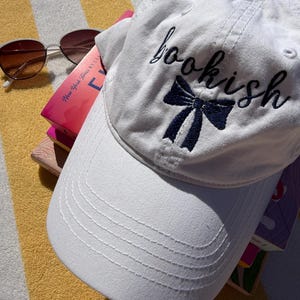 Bookish Hat | Embroidered Bookish Baseball Cap | Reader Gift for Women | Book Lover Hat | Book Club Gift | Literary Accessory