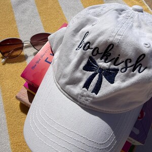 Bookish Hat | Embroidered Bookish Baseball Cap | Reader Gift for Women | Book Lover Hat | Book Club Gift | Literary Accessory