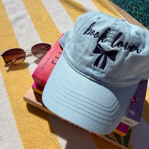 Book Lover Hat | Embroidered Bookish Baseball Cap | Reader Gift for Women | Book Lover Gift | Literary Hat | Book Club Hat