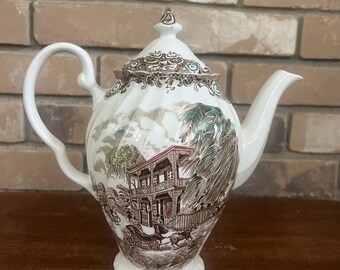 Johnson Bros Heritage Hall French Provincial Vieux Carre Coffee Pot England