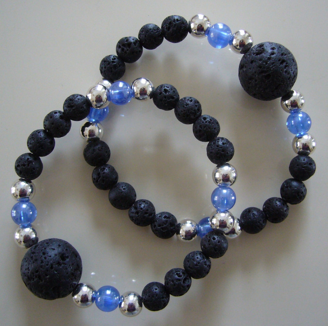 Stylish Black Lava Custom Nausea Bracelets Seasickness Bracelet Anxiety