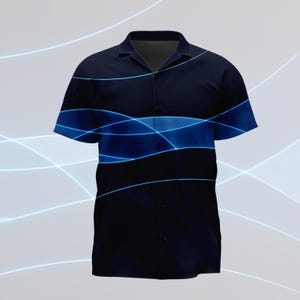Soarin Queue Light Wall Inspirerat mönster Casual Button Up