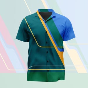Carousel of Progress-muurschildering 2 casual button-up