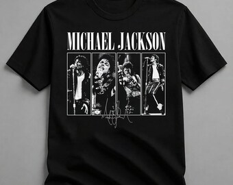 Michael Jackson Bad World Tour 1987 Shirt, 4 Panel Vintage Graphic Tee, King of Pop Signature T-shirt, MJ Concert Apparel, Gift for Her, Y2k