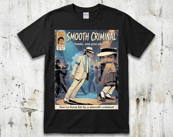 Michael Jackson Smooth Criminal T-Shirt Noir Comic Art Tee, Michael Jackson T-Shirt, Vintage MJ Graphic Tee, Michael Jackson Shirt Y2k