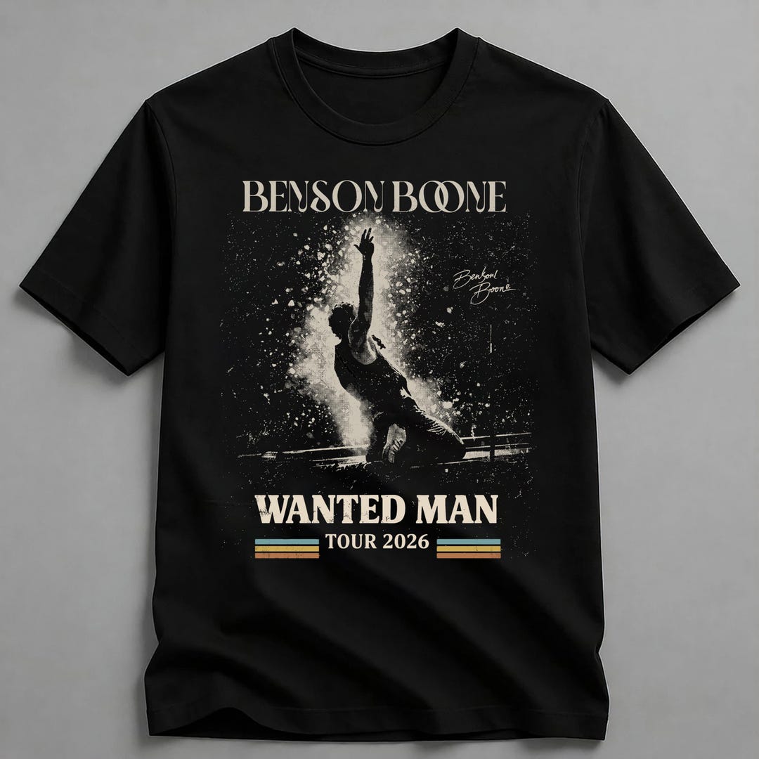Benson Boone Wanted Man Tour 2026 Concert Tee, Benson Boone Wanted Man Tour 2026 Shirt, Re