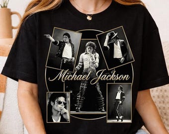 King of Pop Halftone Pop Star Tee, Michael Jackson Retro Icon T-Shirt, , MJ Music T-Shirt for Fans, Gift for Him, Gift for Her, Y2k