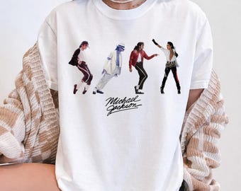 Michael Jackson Dancing Graphic Tee, King of Pop Youth Shirt, Retro Pop MJ King of Pop T-Shirt, Vintage MJ Graphic Tee, Michael Jackson Y2k