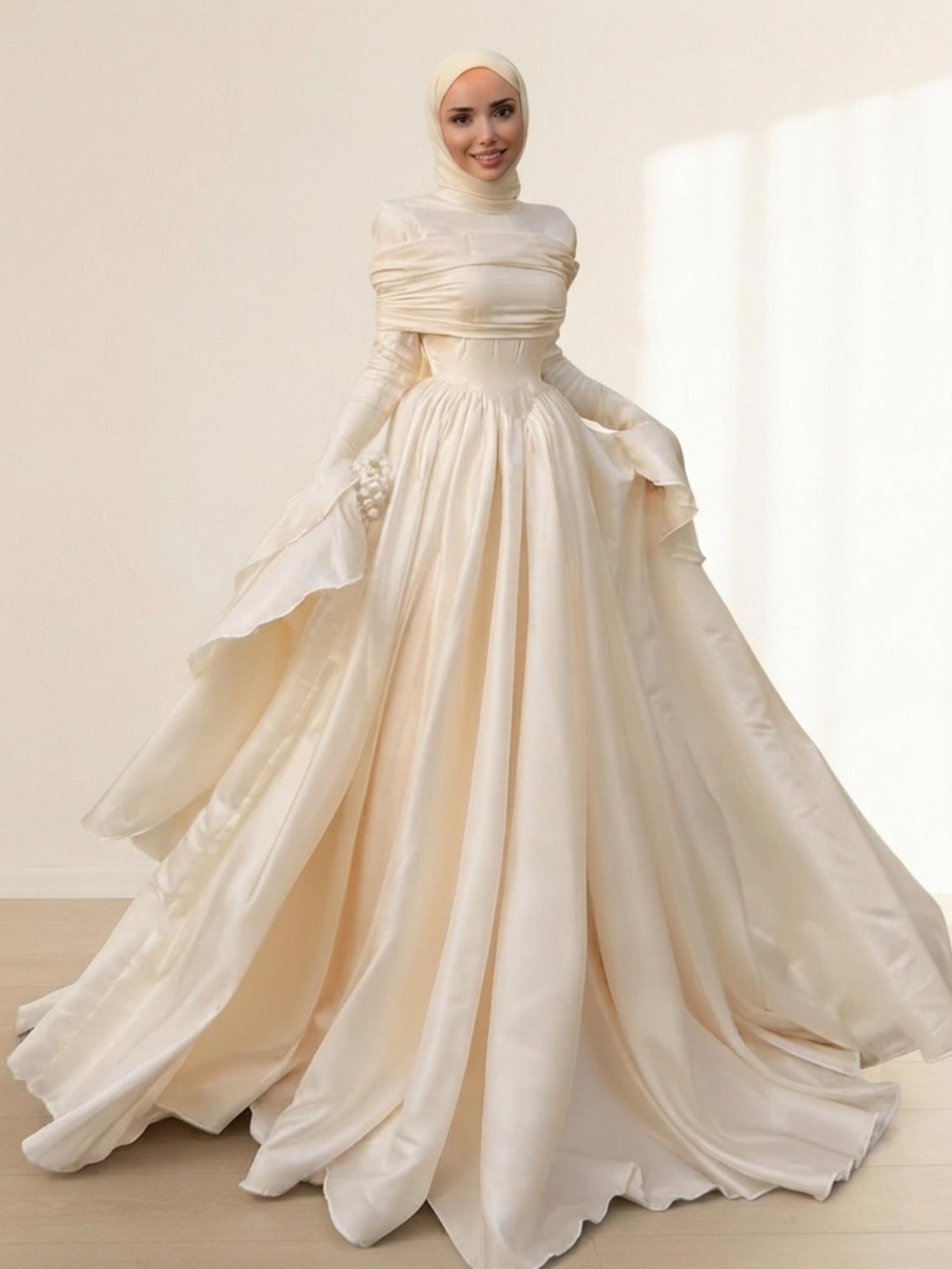 etsy chiffon wedding dress Satin Ball gown Size:8R 2019-Under-25 Finished my Christmas costume! Made to Measure.