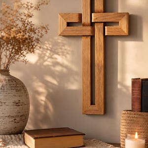 3D Wood Cross Build Plan | Table Saw Project with Cut List | Christian Wall Decor PDF