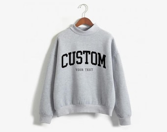 カスタムロゴ入りのカスタムモックネックを彼女へのプレゼントに。