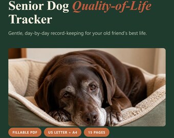 Senior Dog Care Guide | Health Checklist, Quality of Life Scale (PDF Download)