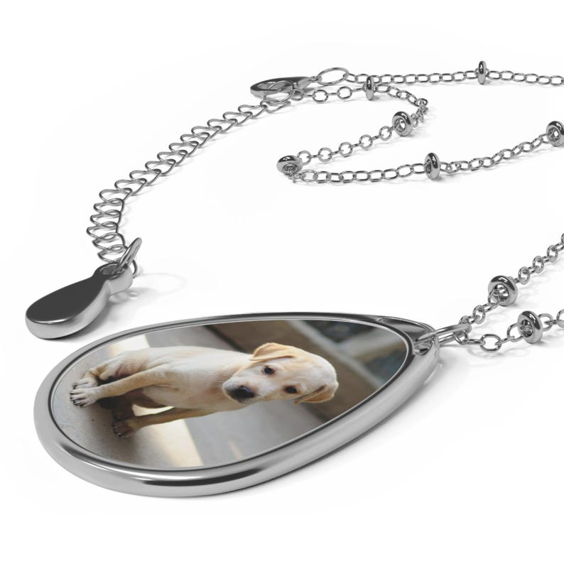 Custom Pet Photo Necklace, Dog Cat Portrait Pendant, Pet Loss Keepsake, Remembrance Jewelry image 6