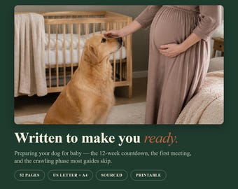 Dog Baby Preparation Guide | 12-Week Countdown, First Meeting Protocol (Printable PDF)
