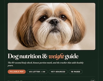 Dog Weight Loss Tracker | Vet-Sourced Nutrition Guide (Fillable PDF)