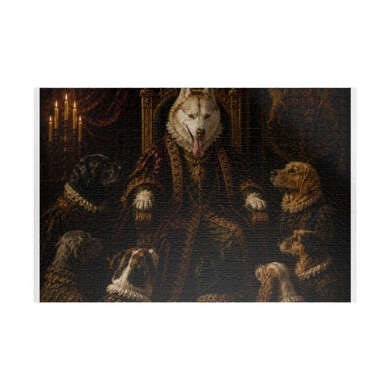 Custom Pet Renaissance Portrait Puzzle, Personalized Royal Dog Cat Jigsaw, Regal Pet Lover Gift image 9