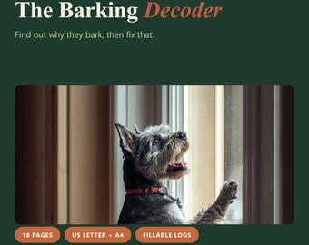 Dog Barking Decoder Guide | Bark Type Training Plan (PDF Download)