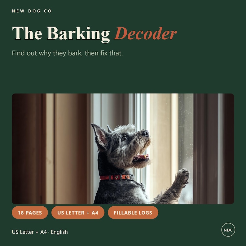 Dog Barking Decoder Guide | Bark Type Training Plan (PDF Download) image 1