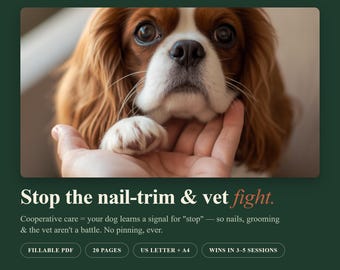 Hundekooperative Pflegeleitfaden für verängstigte Hunde | Krallen schneiden, Nasenpiercing, Tierarztschulung (PDF)