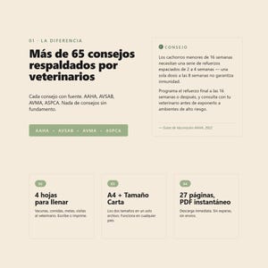 May include: A digital document with information for pet owners. The document includes over 65 tips backed by veterinarians, with sections on filling out forms, A4 and letter sizes, and a 27-page PDF for immediate download.