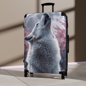 Aanpasbare handbagage, reiskoffer met harde schaal, tas met dierenprint afbeelding 18