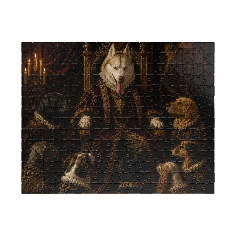 Custom Pet Renaissance Portrait Puzzle, Personalized Royal Dog Cat Jigsaw, Regal Pet Lover Gift image 5