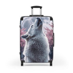 Aanpasbare handbagage, reiskoffer met harde schaal, tas met dierenprint afbeelding 8