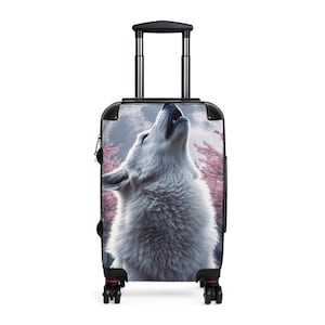 Customizable Carry On Luggage, Hard Shell Travel Suitcase, Animal Print Bag