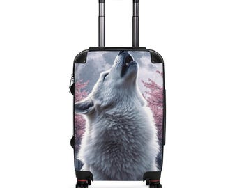 Dog Art Suitcase, Watercolor Pet Carry On Luggage, Unique Dog Lover Travel Gift, Cute Animal Hard Shell Suitcase