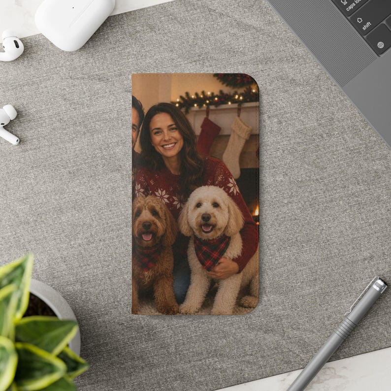 Custom Pet Photo Wallet Case, Personalized Dog Cat Family Folio, iPhone Card Holder image 18