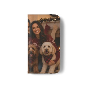 Custom Pet Photo Wallet Case, Personalized Dog Cat Family Folio, iPhone Card Holder image 9