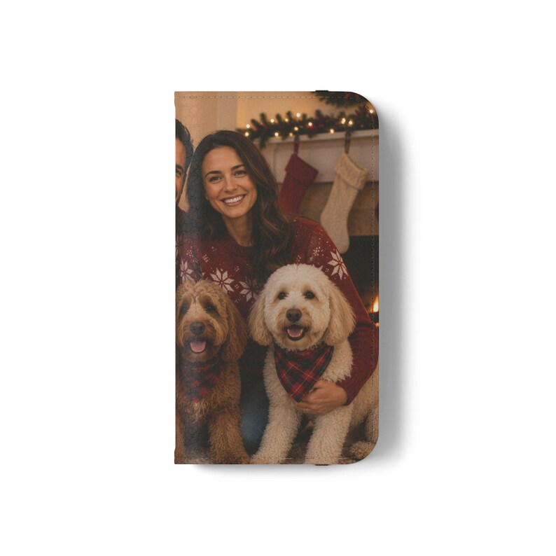 Custom Pet Photo Wallet Case, Personalized Dog Cat Family Folio, iPhone Card Holder image 9