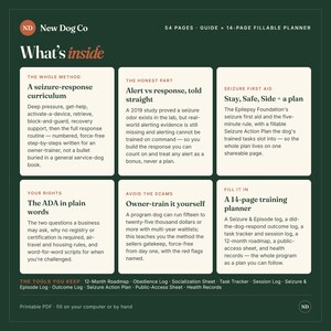 Leitfaden & Planer für die Ausbildung von Assistenzhunden | Medizinischer Warnhund für Epilepsie-Warnhunde | Aufgabenbuch für Halter und Trainer + Ausfüllbares Protokoll | Von Tierärzten erstelltes PDF Bild 2